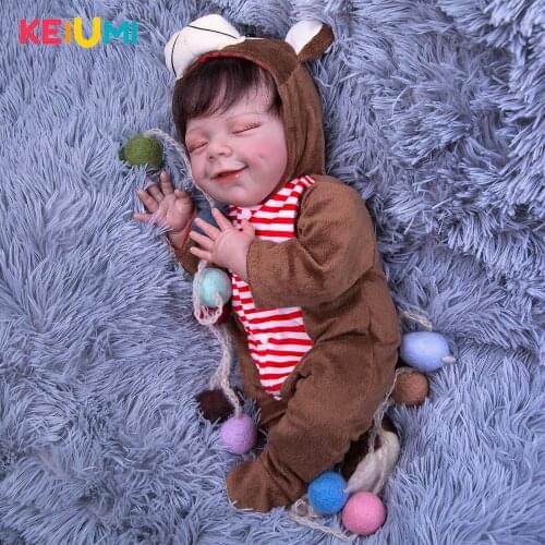 New Arrival KEIUMI Lovely 20 Inch New Reborn Baby Cute animal set Toy Doll For Childrens Day Gift Birthday gift