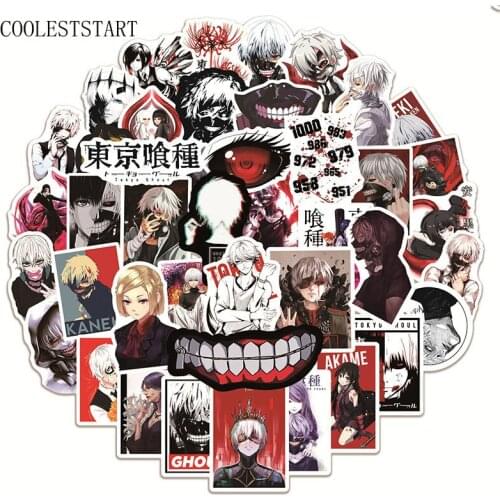 10/50Pcs Tokyo Ghoul Japanese Anime Graffiti Stickers For Luggage Motorcycle Skateboard Laptop Trunk Backpack Phone Toy Gift