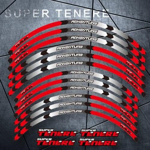 Motorcycle front and rear wheels Outer Rim Sticker Wheel Decals For yamaha XT1200Z ZE SUPER TENERE XT1200Z SUPER TENERE RAID