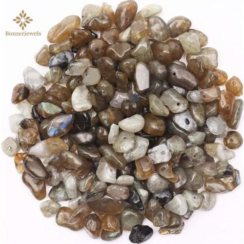 Natural Women Lucky Freeform Crystal Black Labradorite Stone Chip Beads For Jewelry Making Jewellery Diy Bracelet Gifts