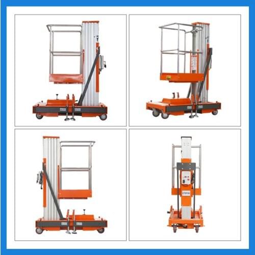Qiyun CE ISO IPAF TUV F2B 6m 100kg 1.1kw Aluminum alloy lift table Mast Aerial Work Platform OEM ODM