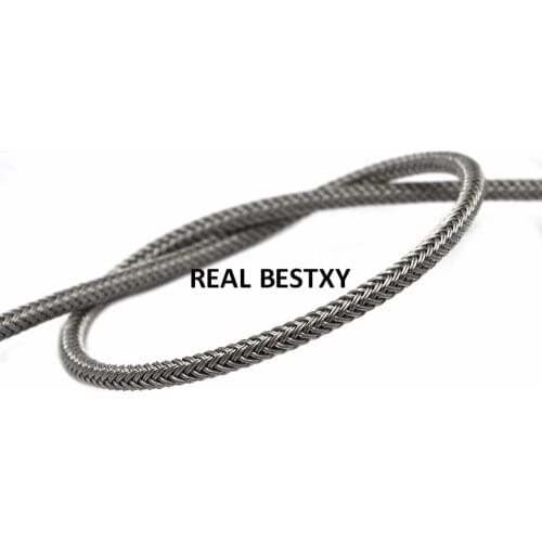 REAL BESTXY 5m/lot 4mm stainless steel braided strands bands for bracelets making diy findings stainless steel braided cords