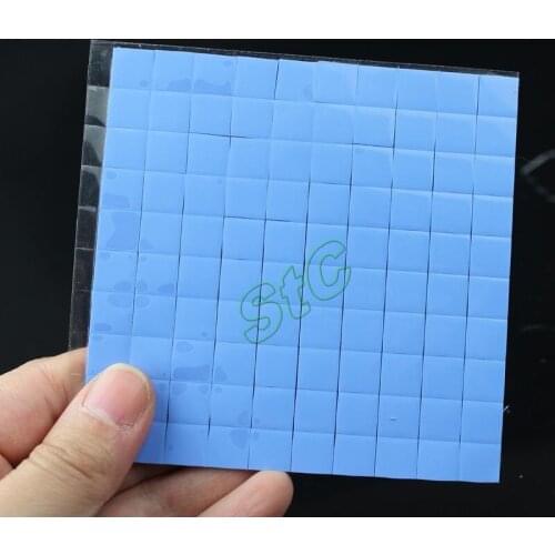 2000pcs lot Blue 10x10x1mm 1mm SMD DIP IC Silicone Compounds Conductive Thermal Pad