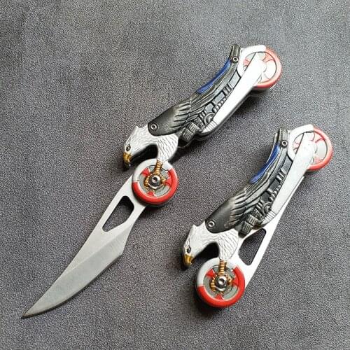 Free Shipping 3D Tech Eagle Motorbike Folding Knife Sharp Blade High Hardness Tactical Survival Hunting Camping Outdoor EDC Tool