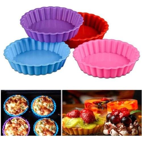 Random Color Silicone Cake Mould Round Shape Multi-Purpose Cake Baking Mold Mold For Kitchen Tray Tools Bread P4D8