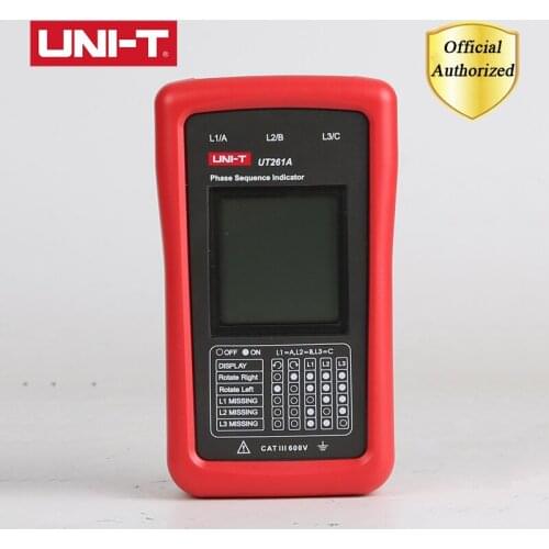 UNI-T UT261A UT261B Phase Sequence Motor Rotation Indicatior Missing Phase Indication 3-Phase Power AC Voltage 40~700V /90~600V