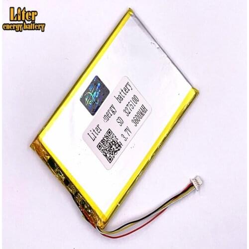 Plug 1.0-4P 3275100 3075100 3600mah 3.7V Rechargeable lipo battery solar li ion polymer lithium battery tablet pc