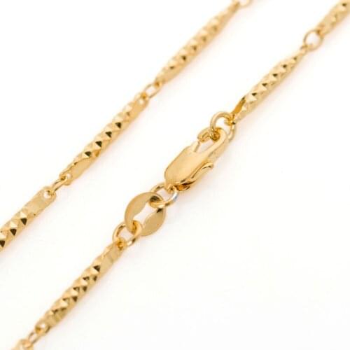 High quality fine wild bamboo chain plated filled gold necklace & pendant Christmas gifts Free Shipping