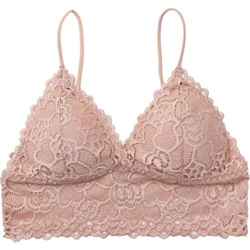 Womens Lace Crop Top Bralette Bra Bustier Sexy Padded Push Up Tank Top Fashion