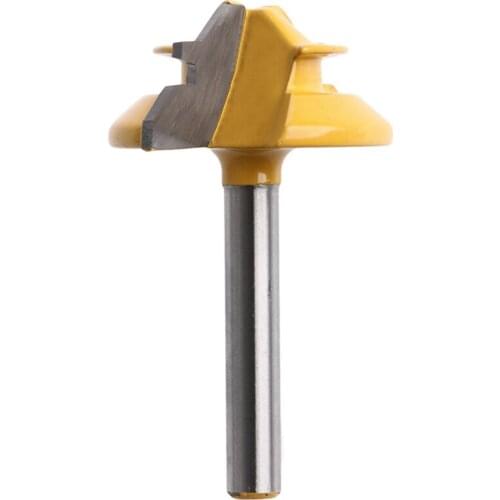 1Pc Small Lock Miter Router Bit 45 Degree 1/2" Stock 1/4" Shank Hand Tools