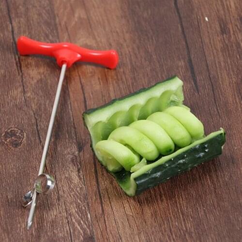 1Pcs Stainless steel Manual rolling spiral slicer L16.5*D1.2cm Vegetable twist knife winder Potato spiral slicer household tools