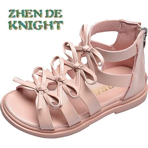 2021 New Beach Sandals for Big Girls Summer Gladiator Cut-Outs Kids Shoes Leisure Children Mini Melissa Boys Rome Sandals