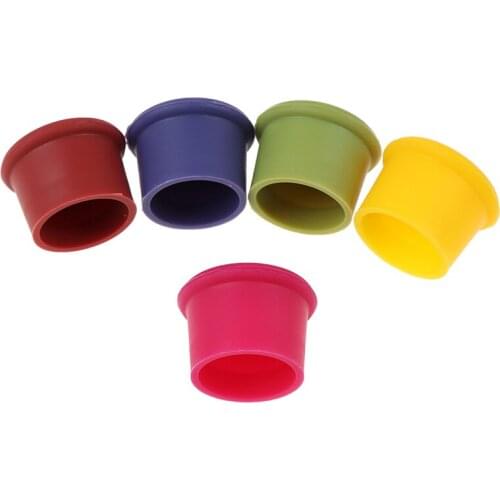 5Pc Silicone Red Wine Stoppers Food Grade Beer Beverage Bottle Caps Sealers Leak Free Fresh Keeping Plug Kitchen Gadget Bar Tool