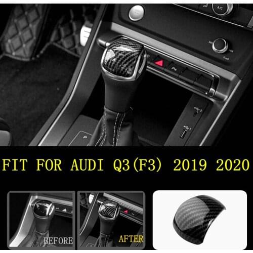 Accessories Fit For Audi Q3 F3 2019 2020 ABS Stalls Gear Shift Gearshift Handle Head Knob Molding Cover Kit Trim