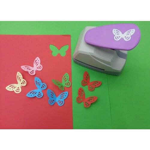Free shipping new design butterfly craft punch furadores extra gigante alavanca 2" scrapbooking punches drillers (punch)