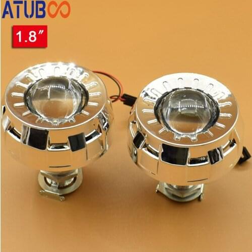 Full Metal 1.8" Hid Projector Lens For H4 H7 Car Motorcycle Headlight Retrofit High Low Beam Use H1 Xenon Bulb