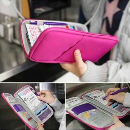 Womans Mens Unisex Wallet bag Travel Wallet Family Passport Holder Waterproof ID Card Document Case Bag purse handbag
