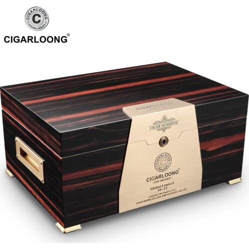 Humidor cedar wood double large capacity cigar moisturizing box/cabinet CA-4006