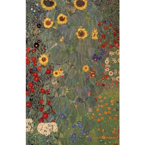 Free shipping Austria Gustav Klimt Sunflower flower Aabstract canvas prints oil painting on canvas home wall decoration picture