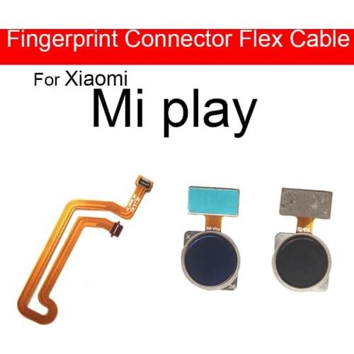 Home Button For Xiaomi Mi Play MiPlay Black Home Button Key Return Button Fingerprint Sensor Flex Cable Ribbon Replacement