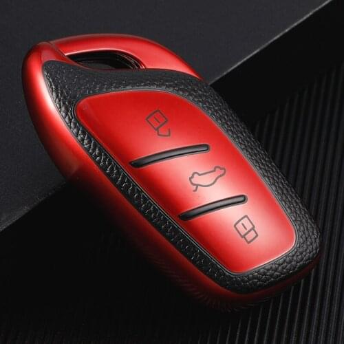 Leather Grain TPU Car Remote Key Cover Case Holder Shell For MG ZS EV MG6 EZS HS EHS 2019 2020 For Roewe RX5 i6 i5 RX3 RX8 ERX5