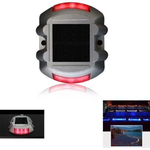 Red Solar Powered Maintenance Free Night Sensor Self Luminous Sidewalk Commercial Area Road Stud Light