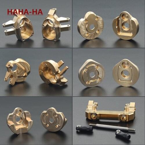 Brass Counter Weight Steering Knuckles Portal Cover Plates Bumper Mount for 1/10 RC Crawler Axial SCX10 III Capra 1.9 UTB