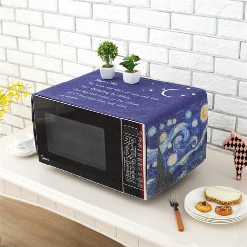 Multipurpose Cartoon Printing Dust Oil-proof Cover Linen Craft for Refrigerator Microwave Oven Top Protection Decoration FC114