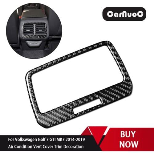 For VW Golf 7 GTI MK7 2014-2019 Decal Accessories Car Styling interior Rear Air Condition Vent Cover Trim Carbon Fiber Sticker