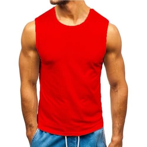 New Red Color Mans Sport Tank Tops Summer Slim Man Vest Lightweight Patchwork Sleeveless Tops For Male Mans Tracksuit#3