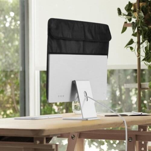 Dustproof Cover For 24 Inch IMac Display PU Leather Dust Protection Cover PU Back Pocket For Apple Computer Sleeve Case
