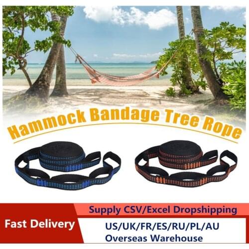 2 Pcs/Set Hammock Straps Special Reinforced Polyester Straps 5 Ring High Load-Bearing Barbed Black Outdoor Hammock straps