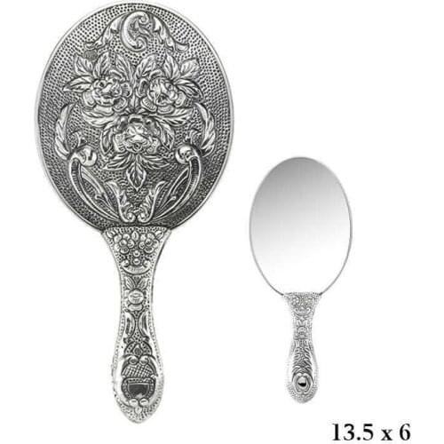 Rose Motif Hand Mirror