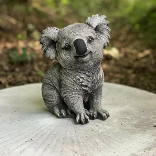 Cute Garden Koala Statue Resin Australia Animal Sculpture Decorator Bookshelf Cabinet Ornament