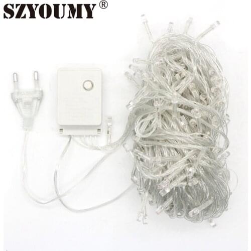 SZYOUMY LED Strings 200LED 20M Christmas/Wedding holiday /Party Decoration Lights waterproof AC 220V Outdoor