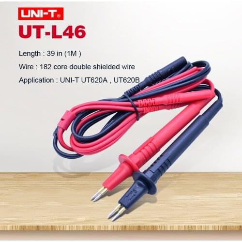 UNI-T UT-L46 Four Wire Test Leads Four-wire Test Probe for UT620A UT620B Red + Black