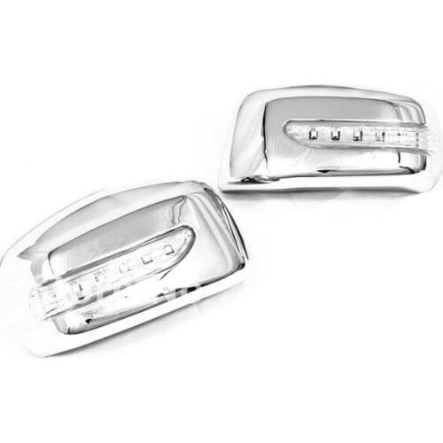 High Quality Chrome Mirror Cover With LED Side Blinker for Nissan Tiida / Latio free shipping