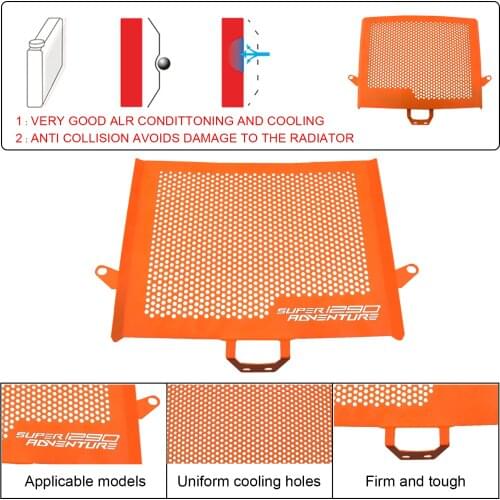 Motorcycle Radiator Grille Grill Protective Guard Cover 1290 Super Adventure Duke Adventur For 1050 1090 1190 1290 Adventure ADV