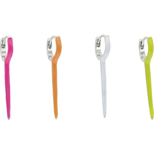 2020 summer hot sellling women jewelry Neon enamel spike hoop earring high quality