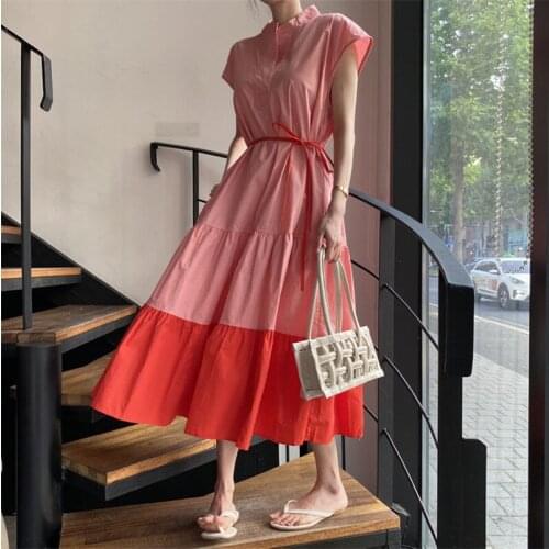 Plus size m-5xl 6xl Women Cotton Linen Patchwork Dress Japan Style Fashion Maxi Shirts Dress Robe Female Vestiods Khaki