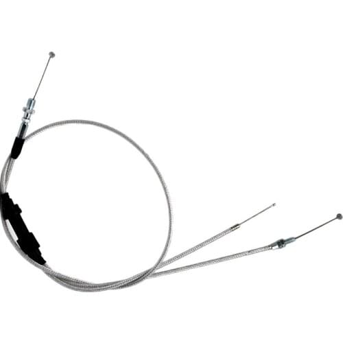 ZSDTRP Universal 1Pcs Motorcycle Accelerator Lines Double Head Throttle Cables Steel 128cm