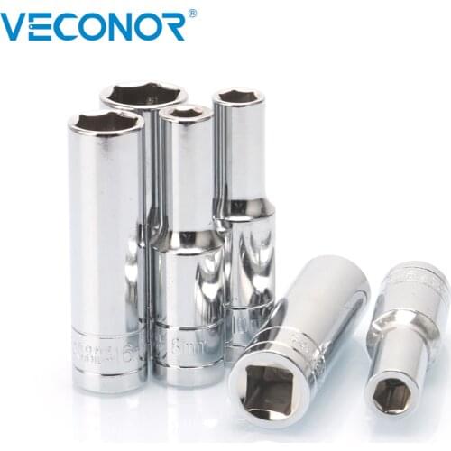 1/2" Drive Metric 6 Point Deep Long Reach Socket Hand Tool Accessories Chrome Vanadium Material 8~15mm
