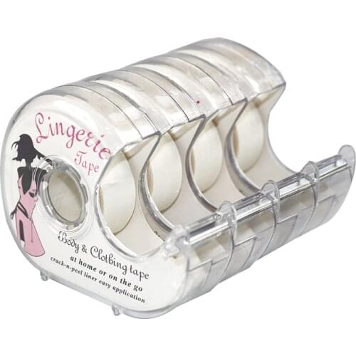 1 Piece 3 Meters Lingerie Tape Double Sided Self-adhesive Cloth Tape Convenient Safe Body Tapes Clothing Clear Bra Fashion Tape