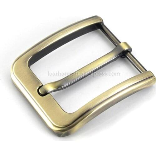 1x Metal 40mm Brushed Belt Buckle Middle Center Half Bar Buckle Leather Belt Bridle Halter Harness Fit for 37mm-39mm belt Bronze