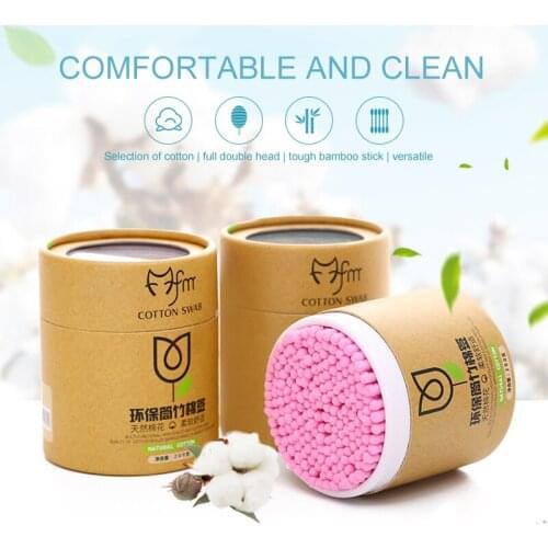 200pcs/Box Cotton Swabs Ears Clean Tools Double-Headed Soft Women Makeup Cotton Cosmetic Tools