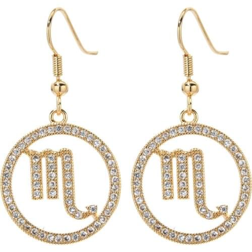 2020 new fashion Scorpio micro set AAA Zircon Earrings for women / Girls sweet romantic jewelry earrings ER-410