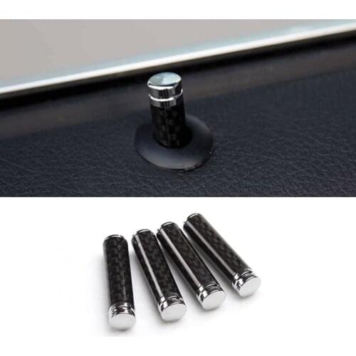 Auto Car Interior Accessories Carbon Fiber Bolt Door Lock Caps Case For BMW X1 X3 X5 X6 E46 E36 F10 E39 E60 E90 E91 F20 F30 G30