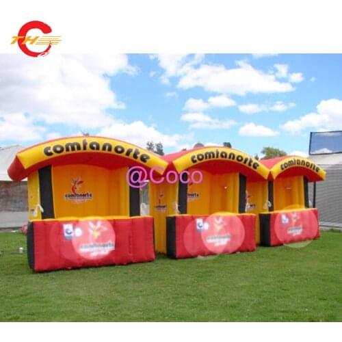 Free air ship to door! 3x3x3m Inflatable trade show Tent/Inflatabl snack Booth/portable promotion carnival tent