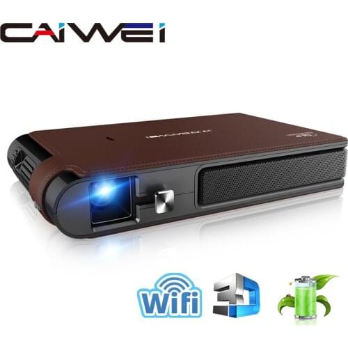 CAIWEI S6W Wireless Mini Projector 720P HD Portable DLP 3D Projectord Home Cinema iOS/Miracast Screen Share via WiFi 3600 lumen