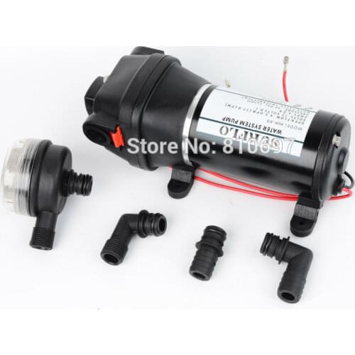 SURFLO KDP-40 DC electric diaphragm pump 12V high flow 17L/min water pump with bypass 40psi cutoff pressure switch controlled